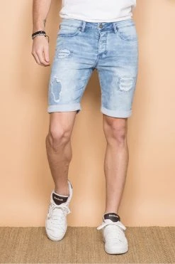 Shorts & Bermudas Short Slim Délavé Pour Homme - BULLET S19JG850 - DEELUXESHORT BULLET -Vêtements Homme Soldes Magasin bullet 2