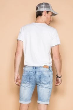 Shorts & Bermudas Short Slim Délavé Pour Homme - BULLET S19JG850 - DEELUXESHORT BULLET -Vêtements Homme Soldes Magasin bullet 3
