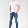 Jeans Slim Effet Usé Pour Homme - CARLOS JJ8037M - DEELUXEJEANS CARLOS -Vêtements Homme Soldes Magasin carlos 12