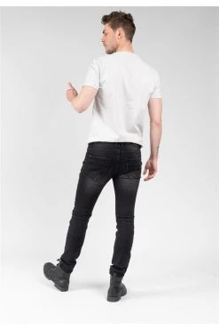 Jeans Slim Effet Usé Pour Homme - CARLOS JJ8035M - DEELUXEJEANS CARLOS -Vêtements Homme Soldes Magasin carlos 9