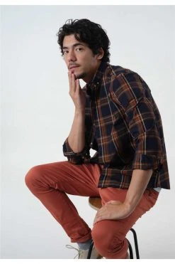 Chemises Chemise à Carreaux Manche LongueChemise ANDRE -Vêtements Homme Soldes Magasin chemise andre 2