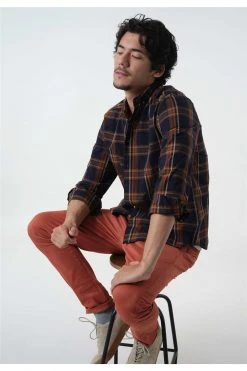 Chemises Chemise à Carreaux Manche LongueChemise ANDRE -Vêtements Homme Soldes Magasin chemise andre 3