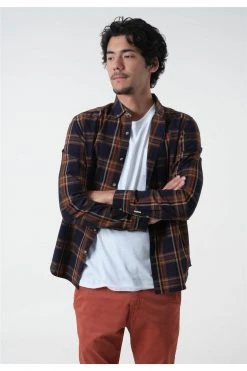 Chemises Chemise à Carreaux Manche LongueChemise ANDRE -Vêtements Homme Soldes Magasin chemise andre 4