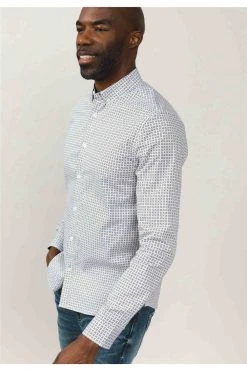 Chemises Chemise Manches Longues à MotifsChemise BOGART -Vêtements Homme Soldes Magasin chemise bogart 3