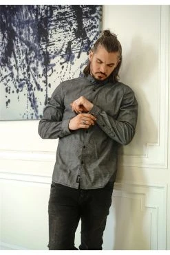 Chemises Chemise Manches Longues à Motifs Pour Homme - CLARITY 01V411M - DEELUXEChemise CLARITY 11 Chemises Chemise Manches Longues à Motifs Pour Homme - CLARITY 01V411M - DEELUXEChemise CLARITY -Vêtements Homme Soldes Magasin chemise clarity 3