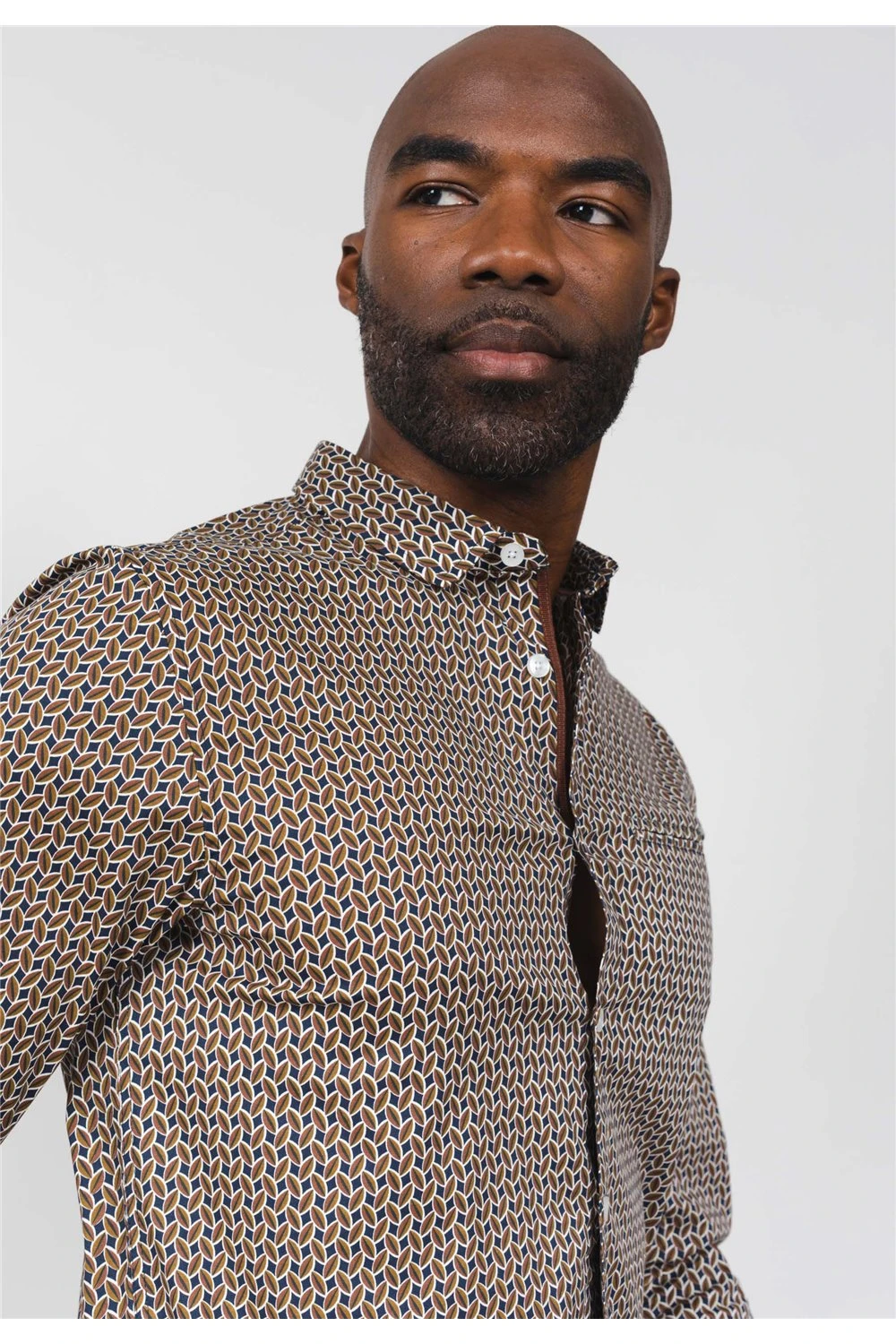 Chemises Chemise Imprimée Motif Floral En Chevrons Manche LongueChemise ISAAC 5 Chemises Chemise Imprimée Motif Floral En Chevrons Manche LongueChemise ISAAC – Image 3