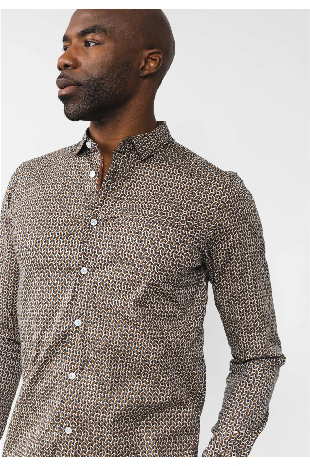 Chemises Chemise Imprimée Motif Floral En Chevrons Manche LongueChemise ISAAC 6 Chemises Chemise Imprimée Motif Floral En Chevrons Manche LongueChemise ISAAC – Image 4