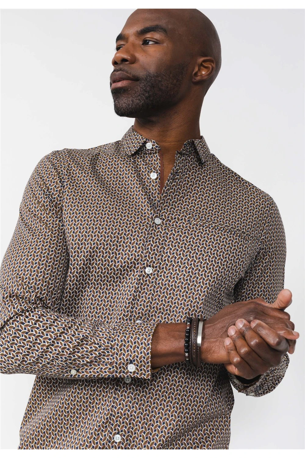 Chemises Chemise Imprimée Motif Floral En Chevrons Manche LongueChemise ISAAC 3 Chemises Chemise Imprimée Motif Floral En Chevrons Manche LongueChemise ISAAC