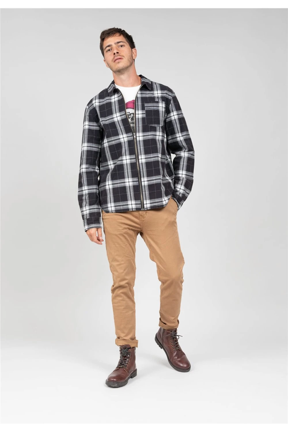 Chemises Surchemise à Carreaux Pour Homme - PRETENDER 01V487M - DEELUXEChemise PRETENDER 5 Chemises Surchemise à Carreaux Pour Homme - PRETENDER 01V487M - DEELUXEChemise PRETENDER – Image 3