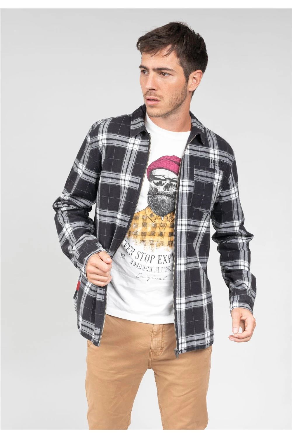 Chemises Surchemise à Carreaux Pour Homme - PRETENDER 01V487M - DEELUXEChemise PRETENDER 6 Chemises Surchemise à Carreaux Pour Homme - PRETENDER 01V487M - DEELUXEChemise PRETENDER – Image 4