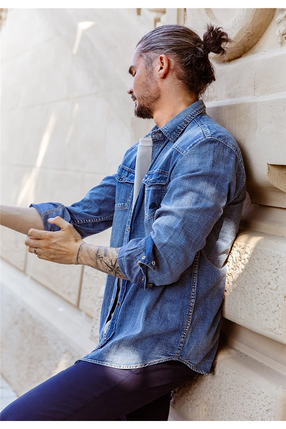 Chemises Chemise En Jean Pour Homme - RANGERS 01V496M - DEELUXEChemise RANGERS 3 Chemises Chemise En Jean Pour Homme - RANGERS 01V496M - DEELUXEChemise RANGERS