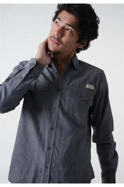 Chemises Chemise Unie à Manches LonguesChemise SPIRIT -Vêtements Homme Soldes Magasin chemise spirit 1