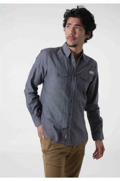 Chemises Chemise Unie à Manches LonguesChemise SPIRIT -Vêtements Homme Soldes Magasin chemise spirit 5