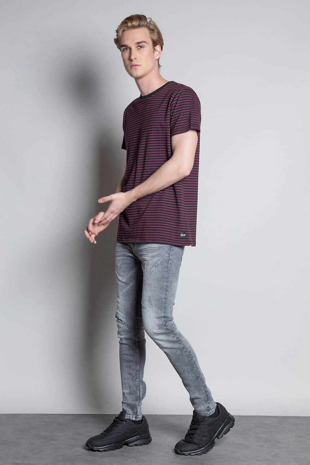 Jeans Skinny Effet Destroy Pour Homme - EBONY JJ8044M - DEELUXEJEANS EBONY 4 Jeans Skinny Effet Destroy Pour Homme - EBONY JJ8044M - DEELUXEJEANS EBONY – Image 2