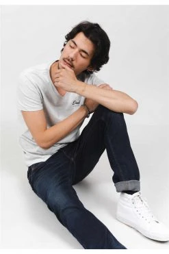 PJeans Slim Effet Usé/pJean CARLOS