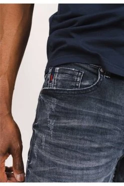 Jeans Slim Bleu UséJean CARLOS -Vêtements Homme Soldes Magasin jean carlos 56