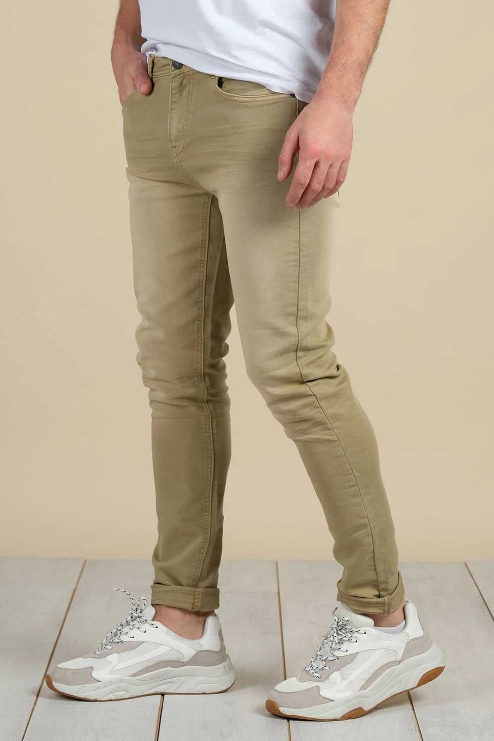 Jogg Jeans Slim Avec Délavage Pour Homme - BARITON S21JG8101M - DEELUXEJeans BARITON 3 Jogg Jeans Slim Avec Délavage Pour Homme - BARITON S21JG8101M - DEELUXEJeans BARITON