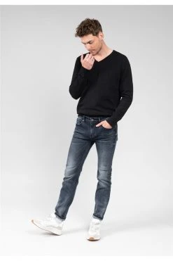 Vêtements Homme Soldes Magasin 26 Jeans Slim Bleu Usé Pour Homme - CARLOS JJ8067M - DEELUXEJeans CARLOS