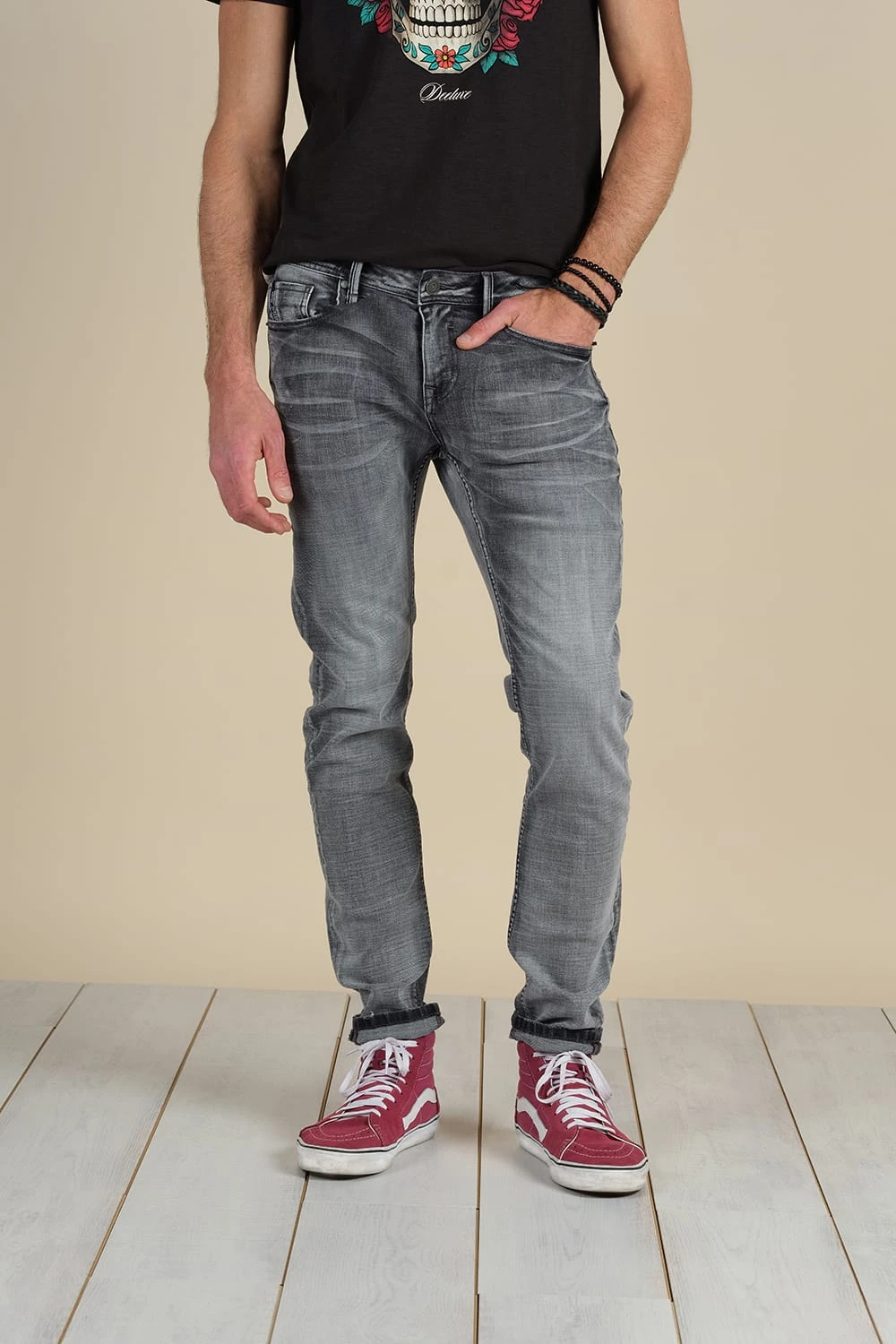 Jean Slim Délavé Pour Homme - CARLOS JJ8052M - DEELUXEJeans CARLOS 5 Jean Slim Délavé Pour Homme - CARLOS JJ8052M - DEELUXEJeans CARLOS – Image 3