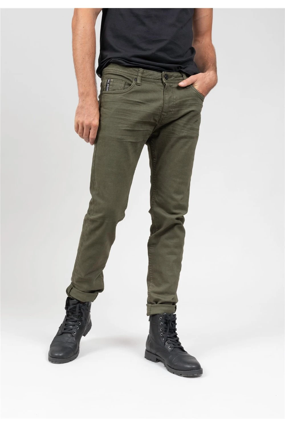 Jeans Slim Kaki Pour Homme - CARLOS JJ8069M - DEELUXEJeans CARLOS 5 Jeans Slim Kaki Pour Homme - CARLOS JJ8069M - DEELUXEJeans CARLOS – Image 3