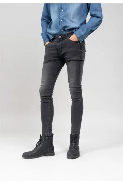 Jeans Skinny Gris Délavé Pour Homme - SKENDER JJ8078M - DEELUXEJeans SKENDER -Vêtements Homme Soldes Magasin jeans skender 31