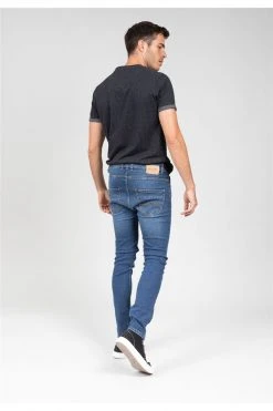 Jeans Skinny Bleu Effet Usé Pour Homme - SKENDER JJ8079M - DEELUXEJeans SKENDER -Vêtements Homme Soldes Magasin jeans skender 9