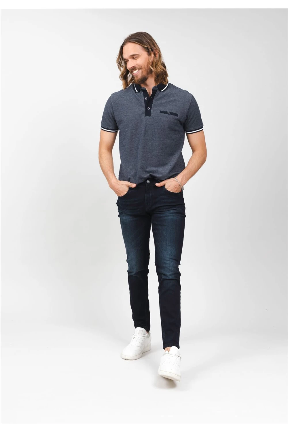 Jeans Tapered Bleu Délavé Pour Homme - TAYLOR JJ8074M - DEELUXEJeans TAYLOR 3 Jeans Tapered Bleu Délavé Pour Homme - TAYLOR JJ8074M - DEELUXEJeans TAYLOR