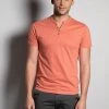 T-shirts T-shirt Uni à Col Boutonné Pour Homme - KALONI S20176 - DEELUXET-SHIRT KALONI -Vêtements Homme Soldes Magasin kaloni