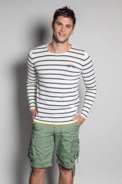 Pulls & Sweats Homme Pull à Rayures Pour Homme - MADOXON S20310 - DEELUXEPULL MADOXON -Vêtements Homme Soldes Magasin madoxon 2