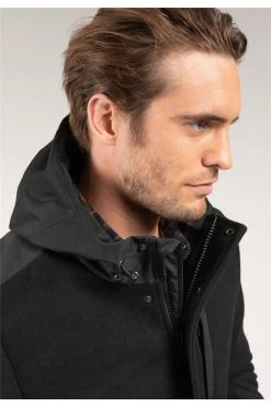 Vestes & Blousons Manteau En Laine à Capuche Pour Homme - CONTINU 01V690M - DEELUXEManteau CONTINU -Vêtements Homme Soldes Magasin manteau continu 5