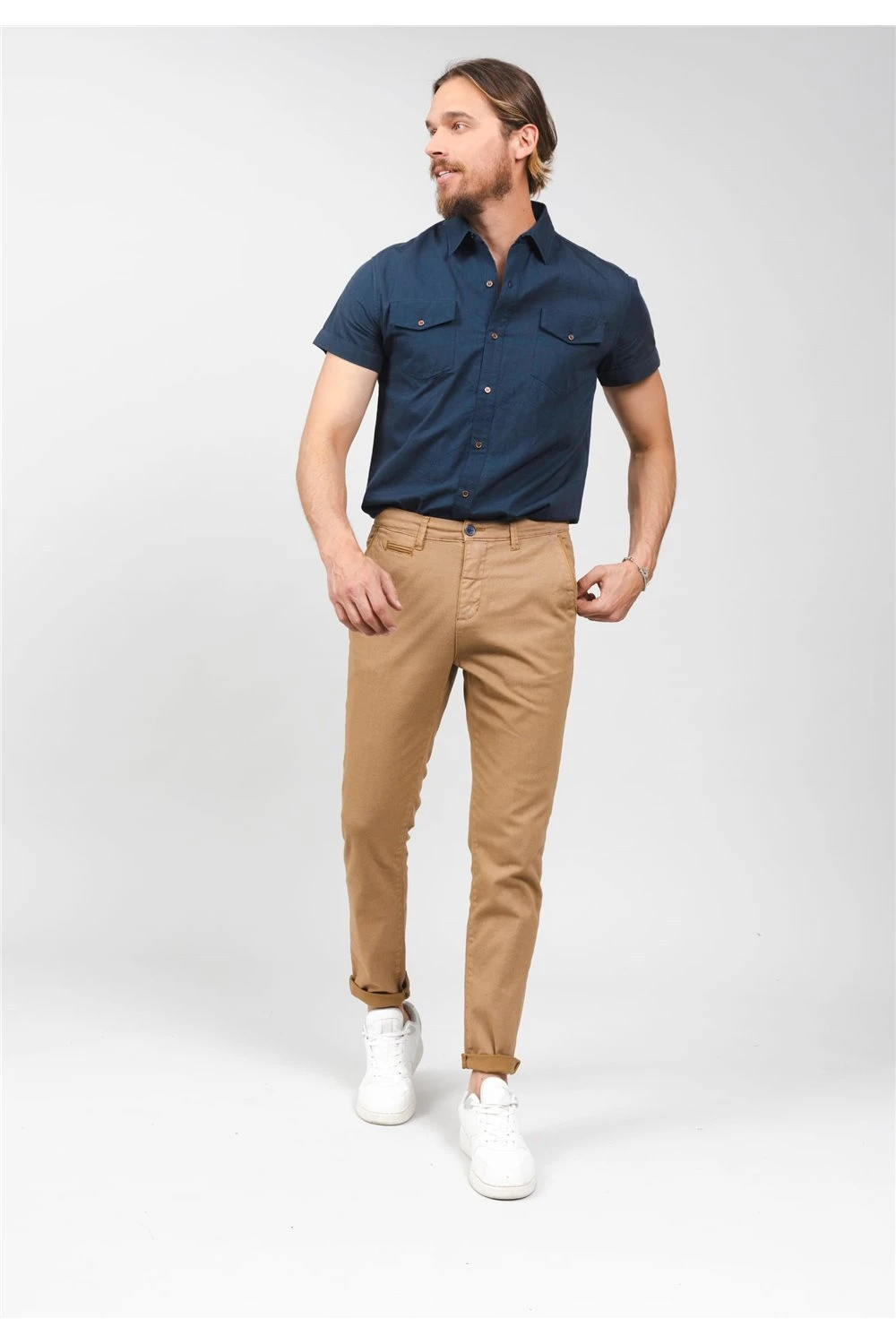 Pantalons Pantalon Chino Slim à Motifs Pour Homme - ALMA 01V7021M - DEELUXEPantalon ALMA 8 Pantalons Pantalon Chino Slim à Motifs Pour Homme - ALMA 01V7021M - DEELUXEPantalon ALMA – Image 6