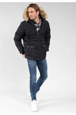 Vestes & Blousons Parka à Capuche Fourrure Pour Homme - BROWDSON 01V664M - DEELUXEParka BROWDSON -Vêtements Homme Soldes Magasin parka browdson 2