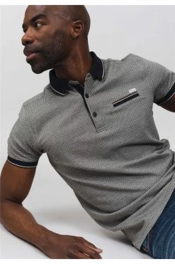 Polos Polo Manches Courtes à Motifs Col BoutonnéPolo HYPHEN