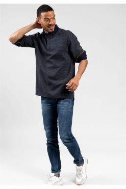 Polos Homme Polo Manches Longues à Motifs Pour Homme - KLAW 01V252M - DEELUXEPolo KLAW -Vêtements Homme Soldes Magasin polo klaw 2