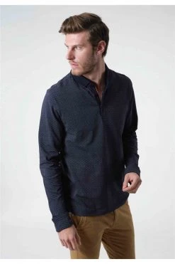 Polos Polo Manches Longues à Motifs Et Poignets CarrésPolo KLAW -Vêtements Homme Soldes Magasin polo klaw 9
