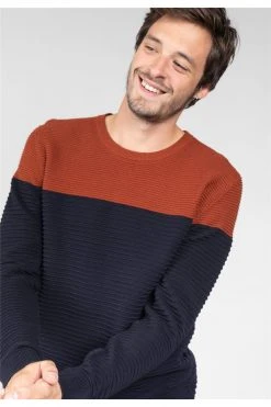 Pulls & Sweats Homme Pull Bicolore En Maille Pour Homme - BROOK 01V301M - DEELUXEPull BROOK -Vêtements Homme Soldes Magasin pull brook 4