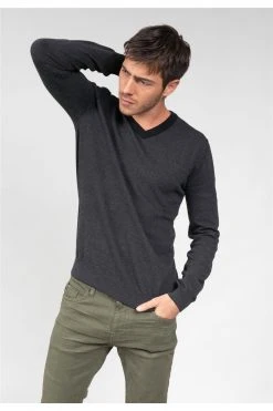 Pulls Pull Col V Pour Homme - CLAP 01V328M - DEELUXEPull CLAP -Vêtements Homme Soldes Magasin pull clap 10