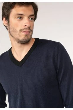 Pulls Pull Col V Pour Homme - CLAP 01V328M - DEELUXEPull CLAP -Vêtements Homme Soldes Magasin pull clap 9