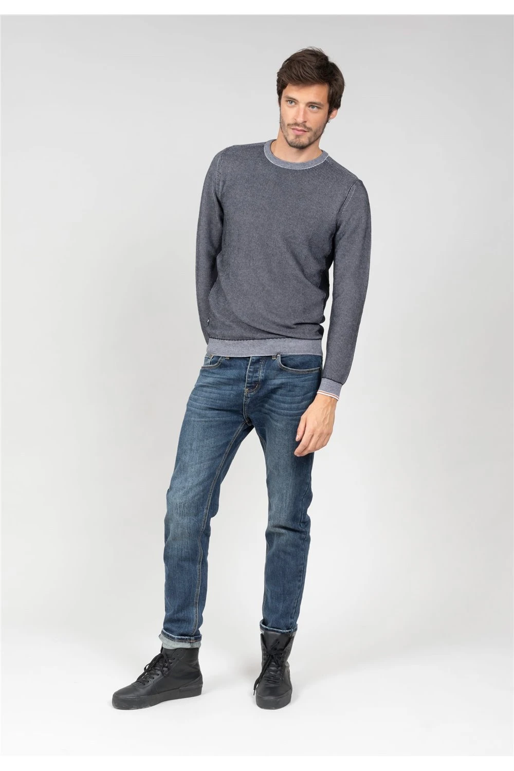 Pulls & Sweats Homme Pull Jacquard En Coton Pour Homme - DEMPSEY 01V306M - DEELUXEPull DEMPSEY 4 Pulls & Sweats Homme Pull Jacquard En Coton Pour Homme - DEMPSEY 01V306M - DEELUXEPull DEMPSEY – Image 3