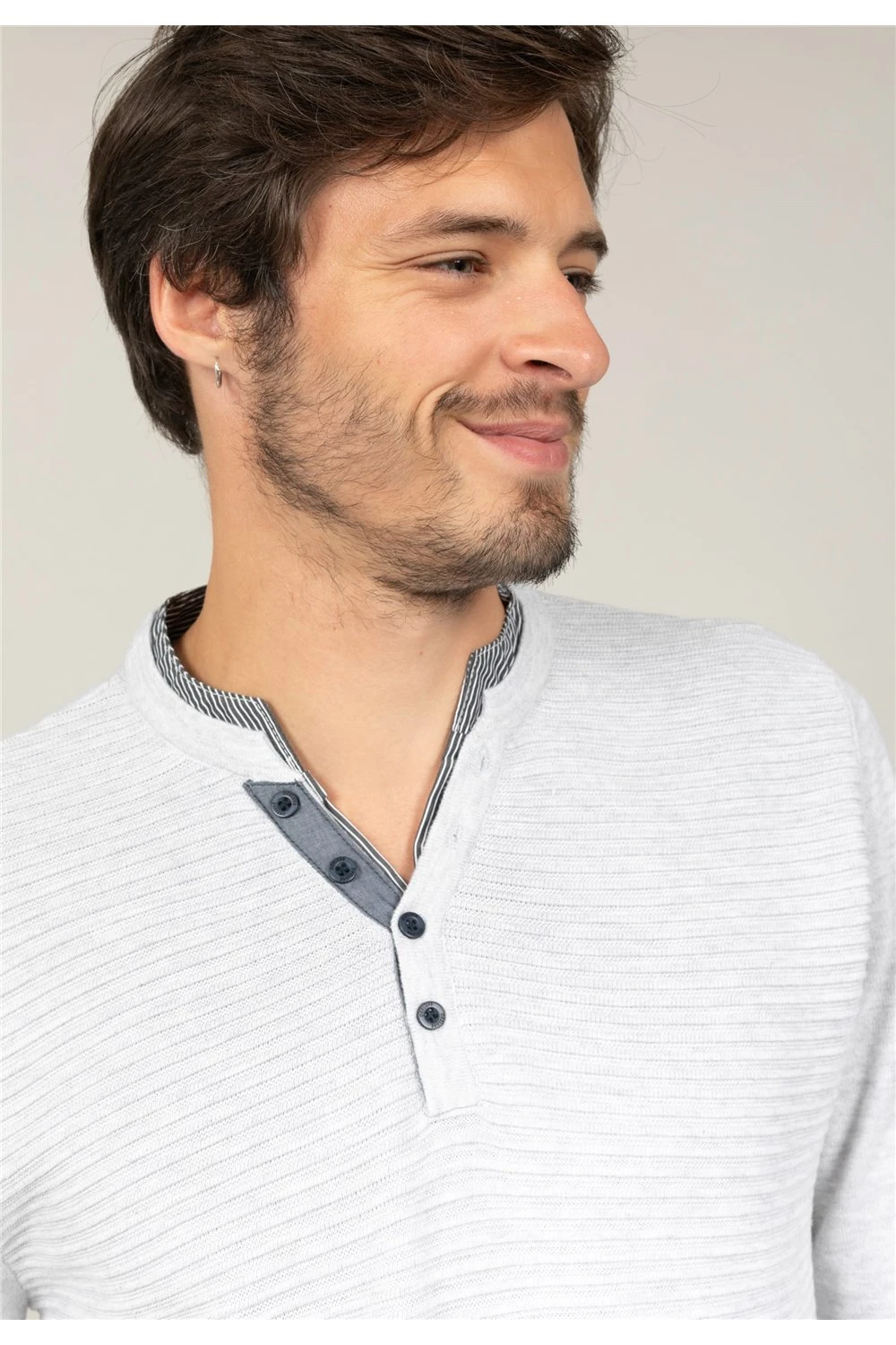 Pulls Pull Col V Boutonné Pour Homme - JOYASON 01V304M - DEELUXEPull JOYASON 7 Pulls Pull Col V Boutonné Pour Homme - JOYASON 01V304M - DEELUXEPull JOYASON – Image 5