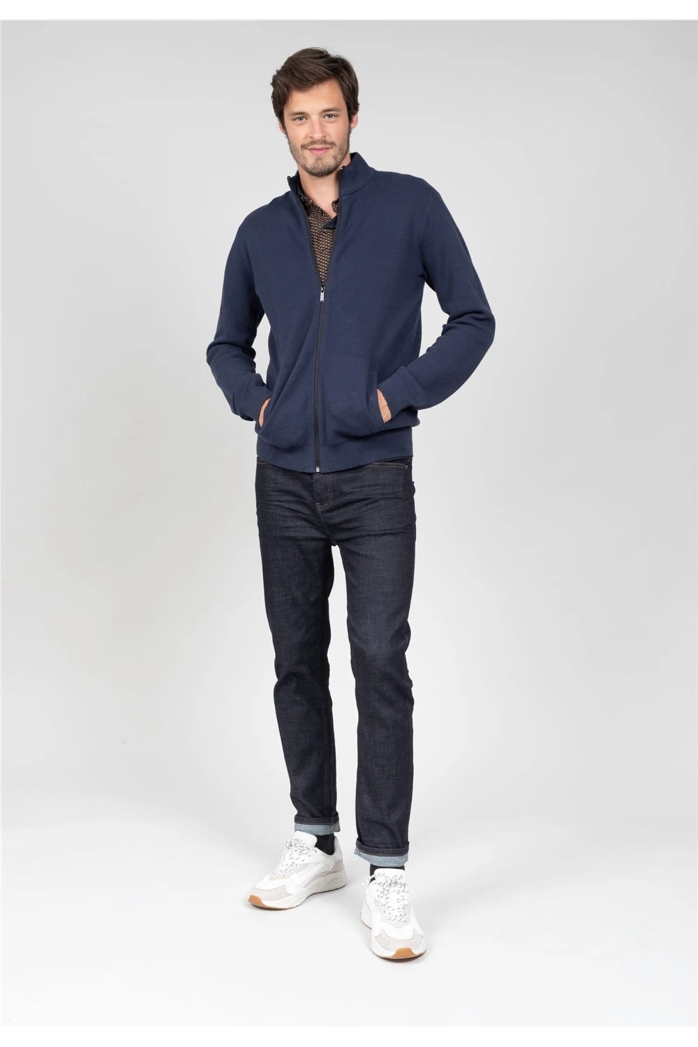 Pulls Gilet Zippé En Maille Pour Homme - LINE 01V312M - DEELUXEPull LINE 7 Pulls Gilet Zippé En Maille Pour Homme - LINE 01V312M - DEELUXEPull LINE – Image 5