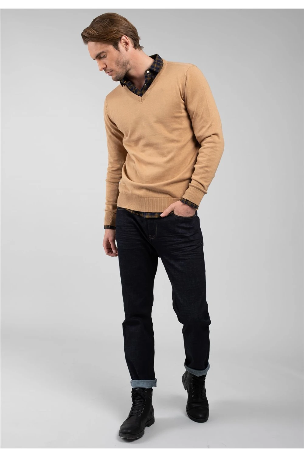 Pulls Pull Col V En Coton Bio Pour Homme - VIAN 01V314M - DEELUXEPull VIAN 4 Pulls Pull Col V En Coton Bio Pour Homme - VIAN 01V314M - DEELUXEPull VIAN – Image 2