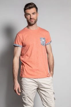 T-shirts T-shirt Chiné Avec Poche Imprimée Pour Homme - SHAMAR S20195 - DEELUXET-SHIRT SHAMAR -Vêtements Homme Soldes Magasin shamar 2