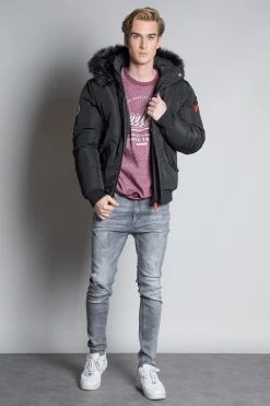 Vestes & Blousons Parka Courte à Capuche Et Fourrure Pour Homme - SHARK W20650M - DEELUXEPARKA SHARK 9 Vestes & Blousons Parka Courte à Capuche Et Fourrure Pour Homme - SHARK W20650M - DEELUXEPARKA SHARK -Vêtements Homme Soldes Magasin shark 1