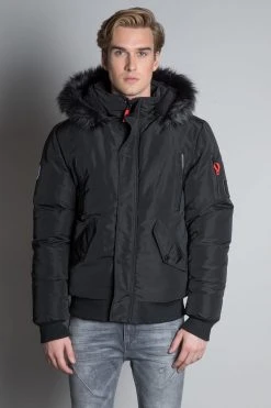 Vestes & Blousons Parka Courte à Capuche Et Fourrure Pour Homme - SHARK W20650M - DEELUXEPARKA SHARK 10 Vestes & Blousons Parka Courte à Capuche Et Fourrure Pour Homme - SHARK W20650M - DEELUXEPARKA SHARK -Vêtements Homme Soldes Magasin shark 2