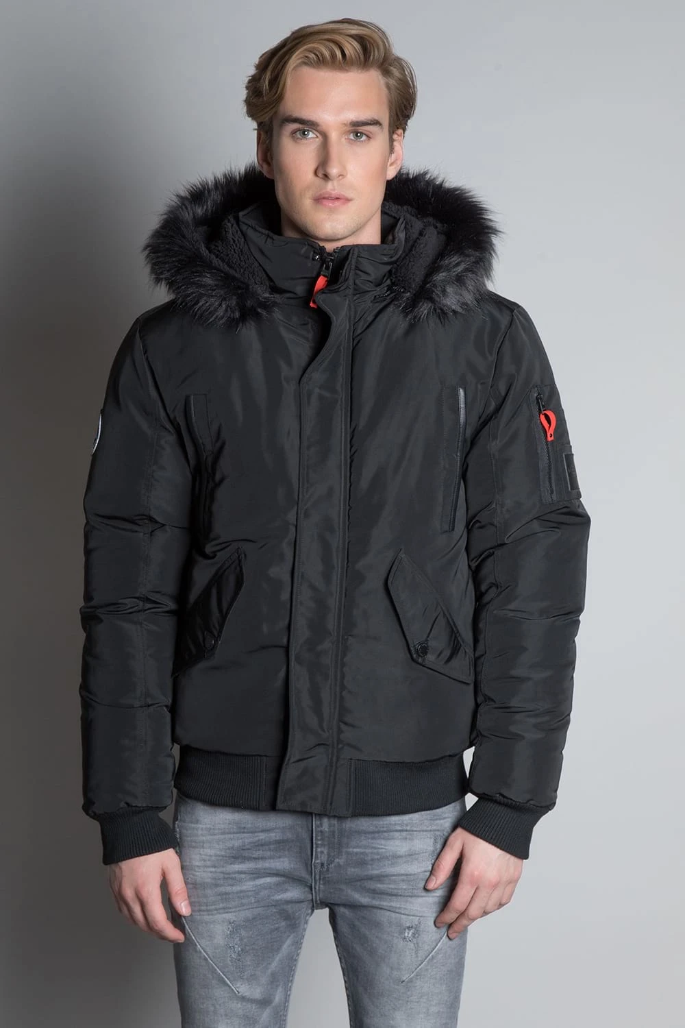 Vestes & Blousons Parka Courte à Capuche Et Fourrure Pour Homme - SHARK W20650M - DEELUXEPARKA SHARK 5 Vestes & Blousons Parka Courte à Capuche Et Fourrure Pour Homme - SHARK W20650M - DEELUXEPARKA SHARK – Image 3