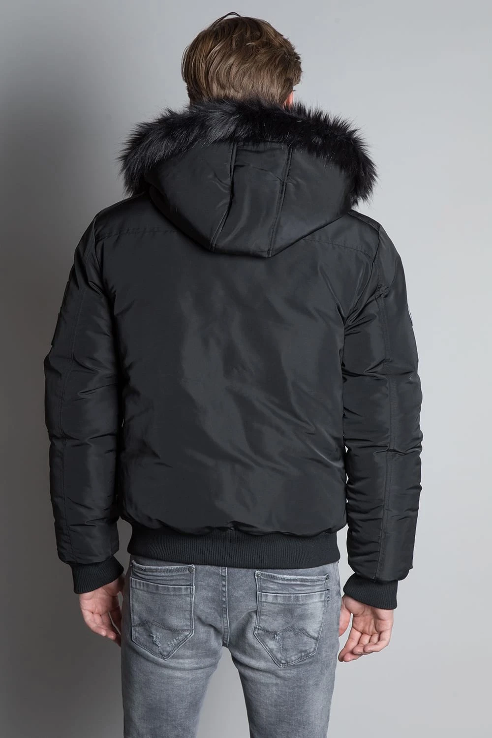 Vestes & Blousons Parka Courte à Capuche Et Fourrure Pour Homme - SHARK W20650M - DEELUXEPARKA SHARK 6 Vestes & Blousons Parka Courte à Capuche Et Fourrure Pour Homme - SHARK W20650M - DEELUXEPARKA SHARK – Image 4