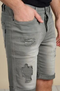 Shorts & Bermudas Short Slim Jogg Jean Délavé Pour Homme - BULLET S21JG860M - DEELUXEShort BULLET -Vêtements Homme Soldes Magasin short bullet 13