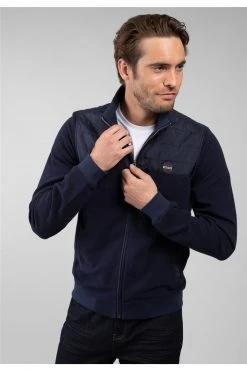 Sweats Sweat Zippé Bi-matière Pour Homme - TRAVEL 01V570M - DEELUXESweat TRAVEL -Vêtements Homme Soldes Magasin sweat travel 3