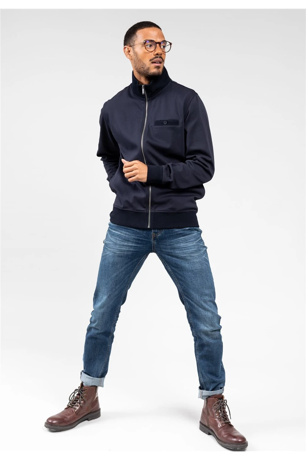 Sweats Gilet Zippé Uni En Coton Pour Homme - WALFER 01V581M - DEELUXESweat WALFER 5 Sweats Gilet Zippé Uni En Coton Pour Homme - WALFER 01V581M - DEELUXESweat WALFER – Image 3